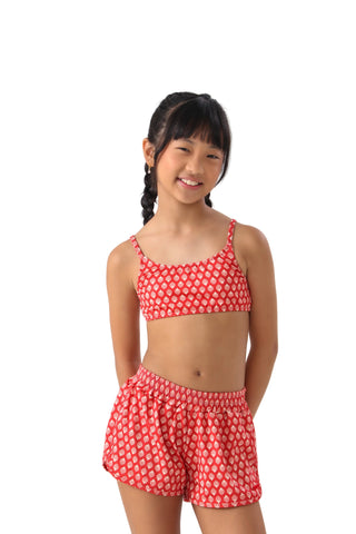 SHORT BOHO VERMELHO