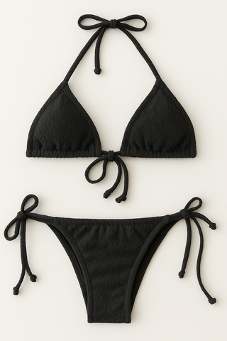 Biquini Cortininha Sand Black